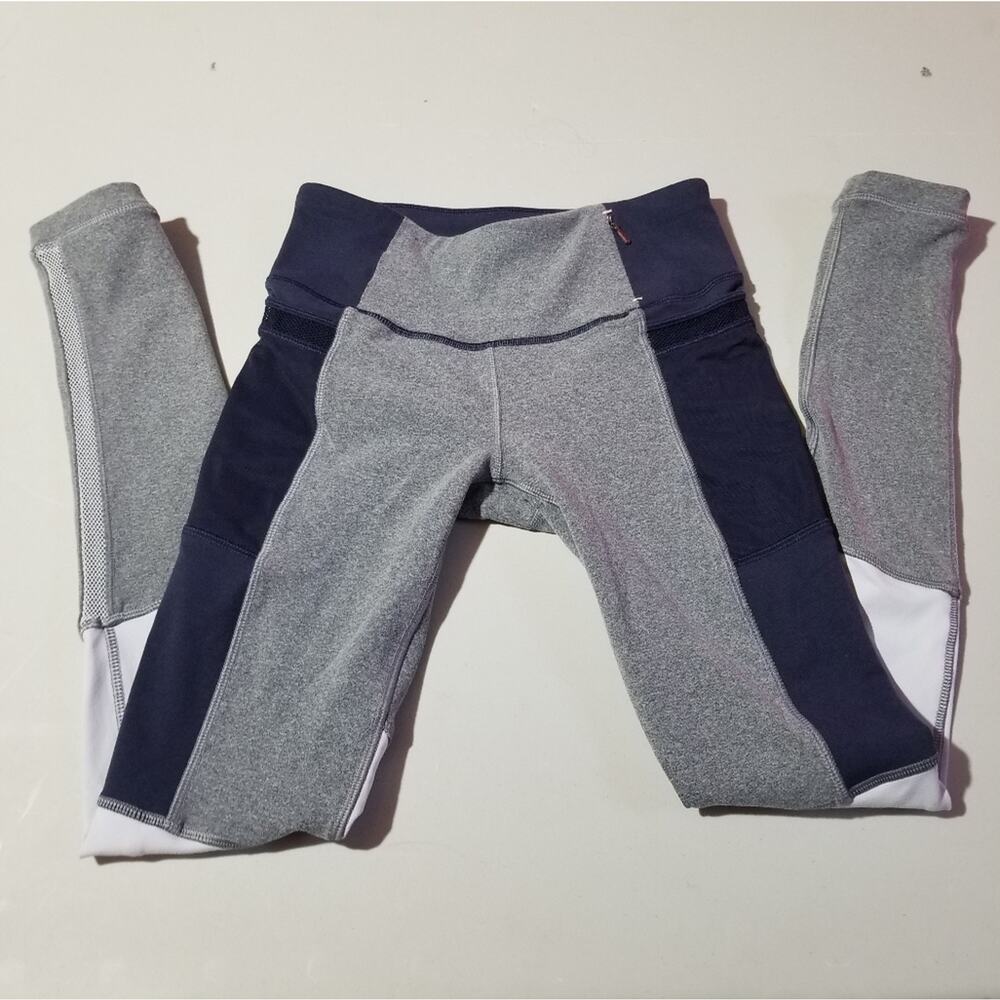 Leggings XS The CALIA by Carrie Underwood Womens Essential Mesh Trim Navy Gray - Picture 3 of 7